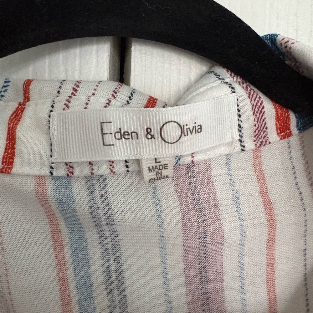 Eden & Olivia Multicolor Striped Button-Down Shirt - Picture 3 of 3